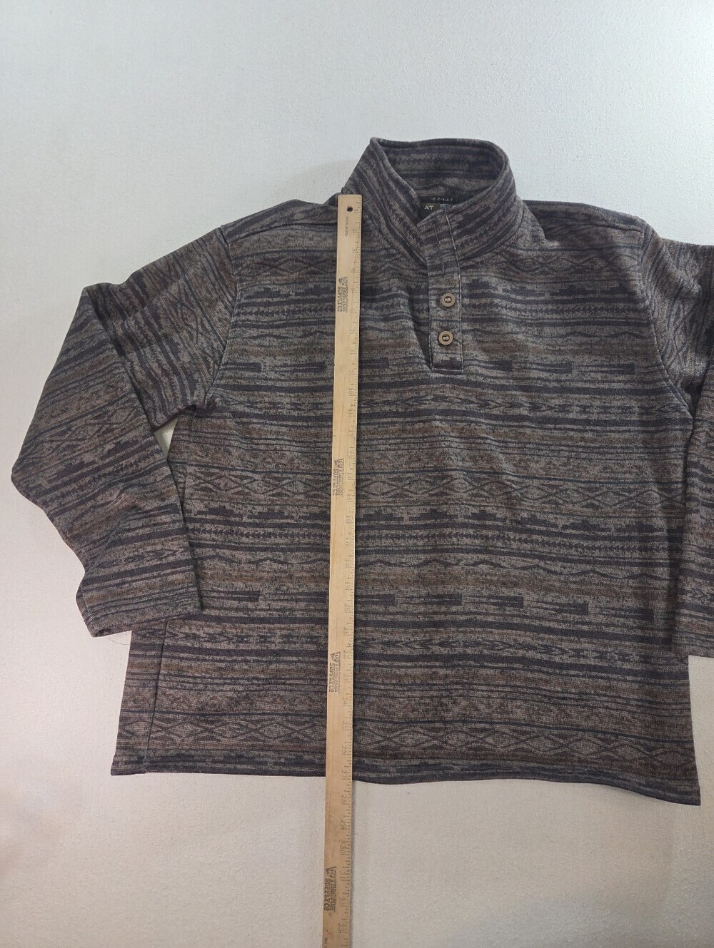 Ariat XL Southwest Fleece Snap Neck Pullover - Picture 5 of 9